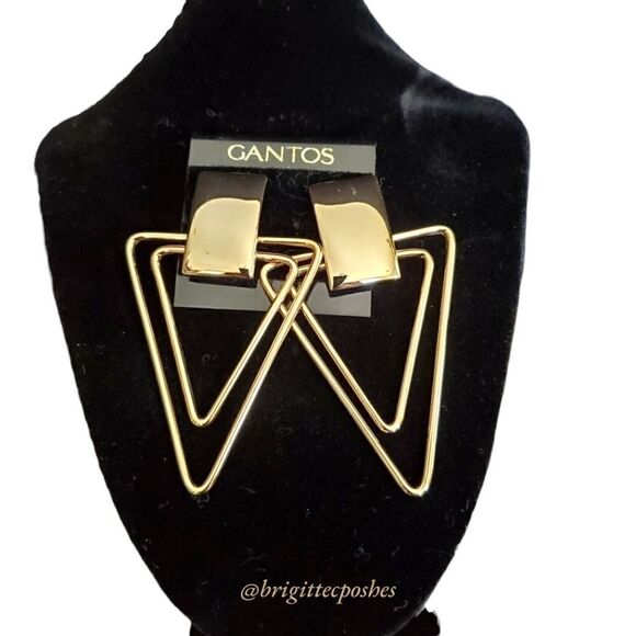 Vintage Gold Tone Earrings  - Picture 2 of 3